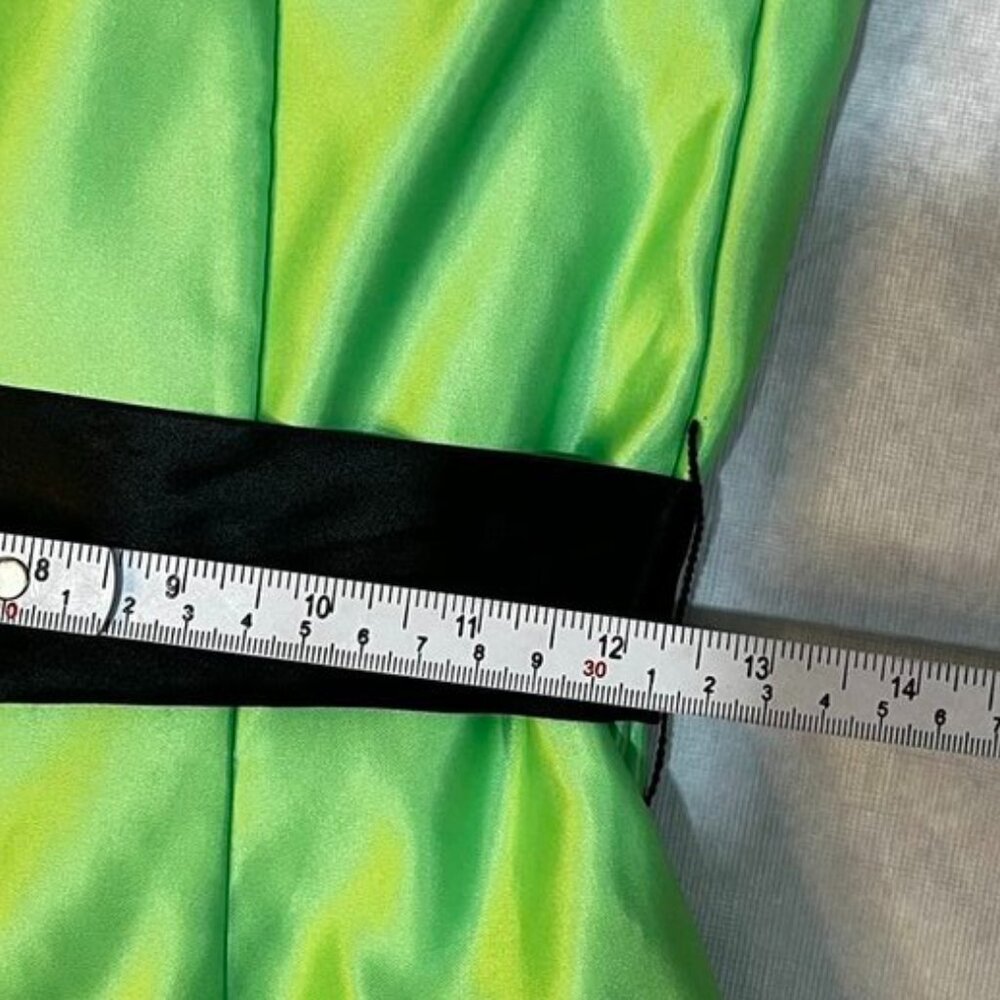 Jessica McClintock Gunne Sax Strapless Satin Ball Gown Lime/Black 5 HOLIDAY - Picture 7 of 16